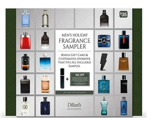 dillard's men's cologne sampler set.